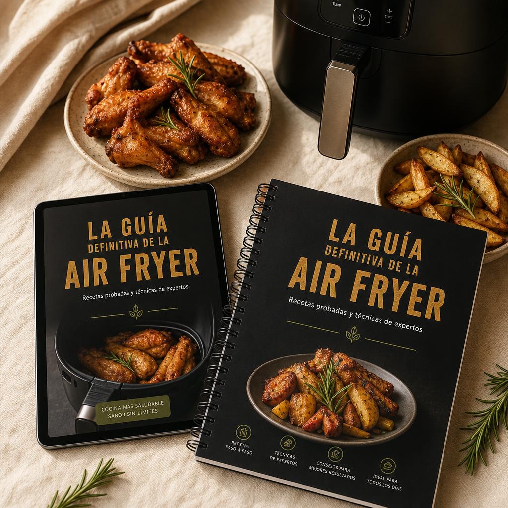 La Guía Definitiva de la Air Fryer con recetas y tabla de tiempos y temperaturas
